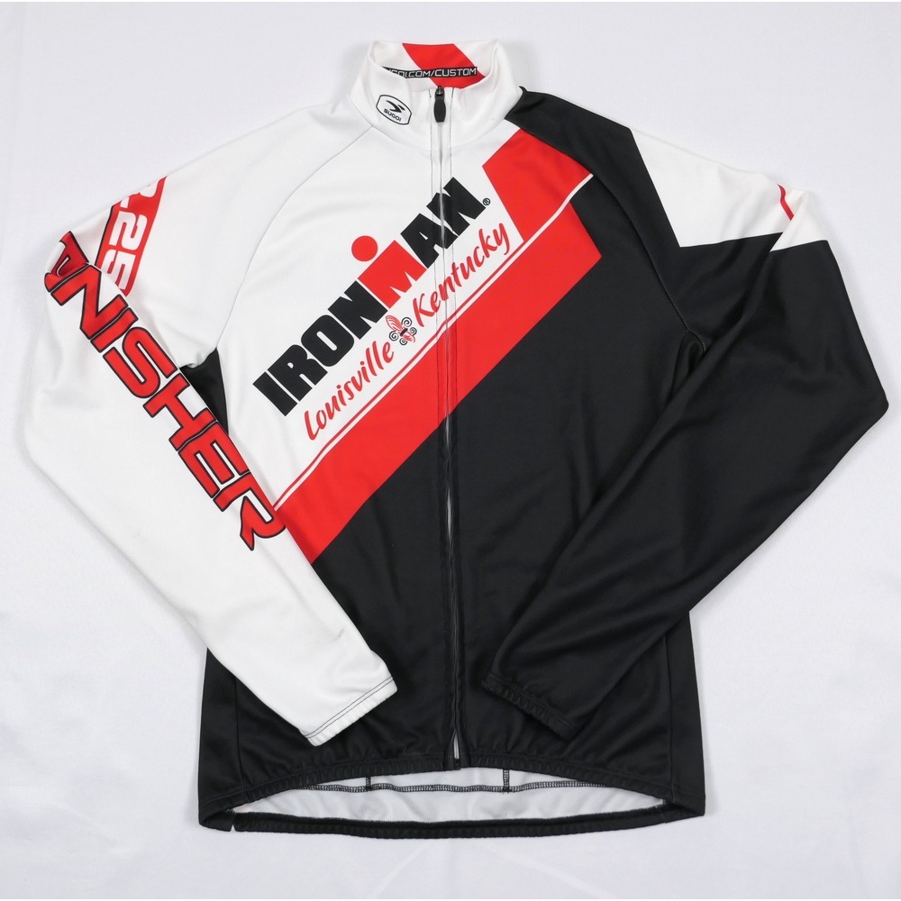 Sugoi Ironman Louisville Kentucky Finisher Cycling Jersey Mens S L/S‎ Full Zip